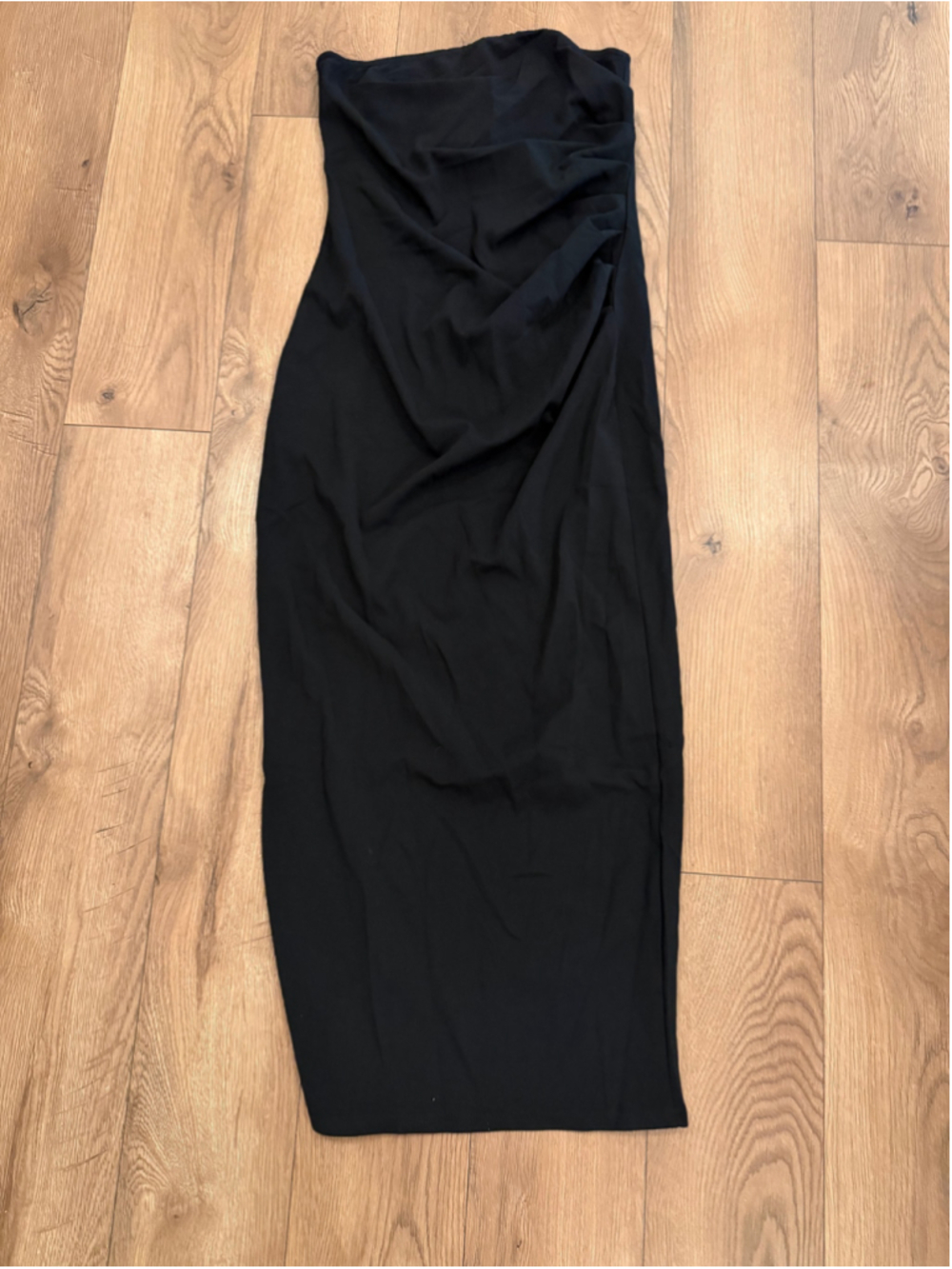 NEW Black Strapless Midi Dress M